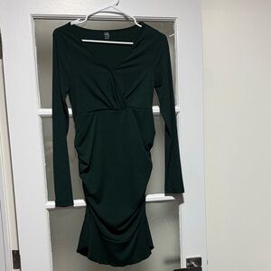 SHEIN green Long Sleeve Dress